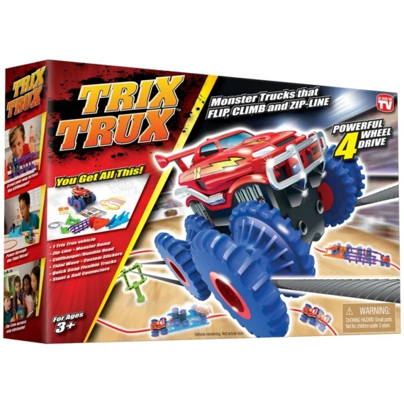 Trix Trux Monster játékautó összerakható akadálypályákkal